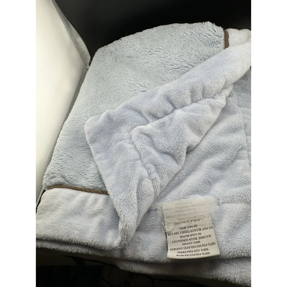 Restoration Hardware Baby & Child Light Blue Baby Blanket Very Soft RARE 23